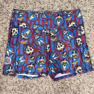 BARBELLS AND PIZZA “Wonder Babe” High Rise Shorts.